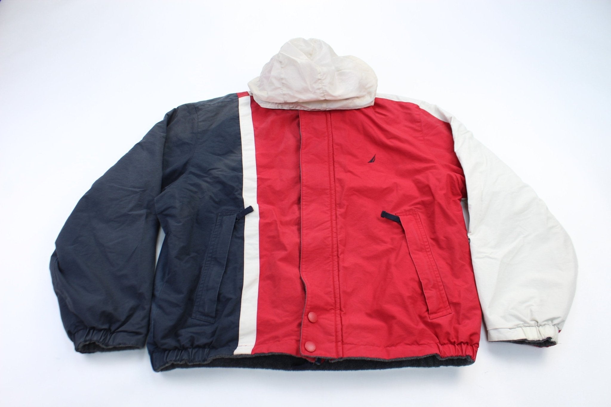 Nautica Embroidered Logo Reversible Fleece Jacket - ThriftedThreads.com