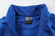 Nike Embroidered Logo Blue Athletic Warm Up Jersey - ThriftedThreads.com