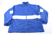 Nike Embroidered Logo Blue & White Zip Up Jacket - ThriftedThreads.com