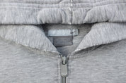 Nike Embroidered Logo Grey Zip Up Jacket - ThriftedThreads.com