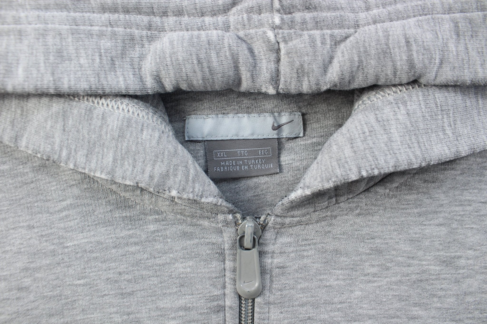 Nike Embroidered Logo Grey Zip Up Jacket - ThriftedThreads.com
