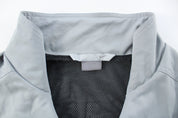 Nike Embroidered Logo Light Grey Zip Up Jacket - ThriftedThreads.com