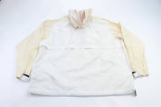 Nike Embroidered Logo White & Cream Pullover Jacket - ThriftedThreads.com