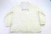 Nike Embroidered Logo White Zip Up Jacket - ThriftedThreads.com