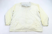 Nike Embroidered Logo White Zip Up Jacket - ThriftedThreads.com