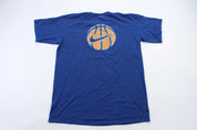 Nike Hoops Logo Blue Graphic T-Shirt - ThriftedThreads.com