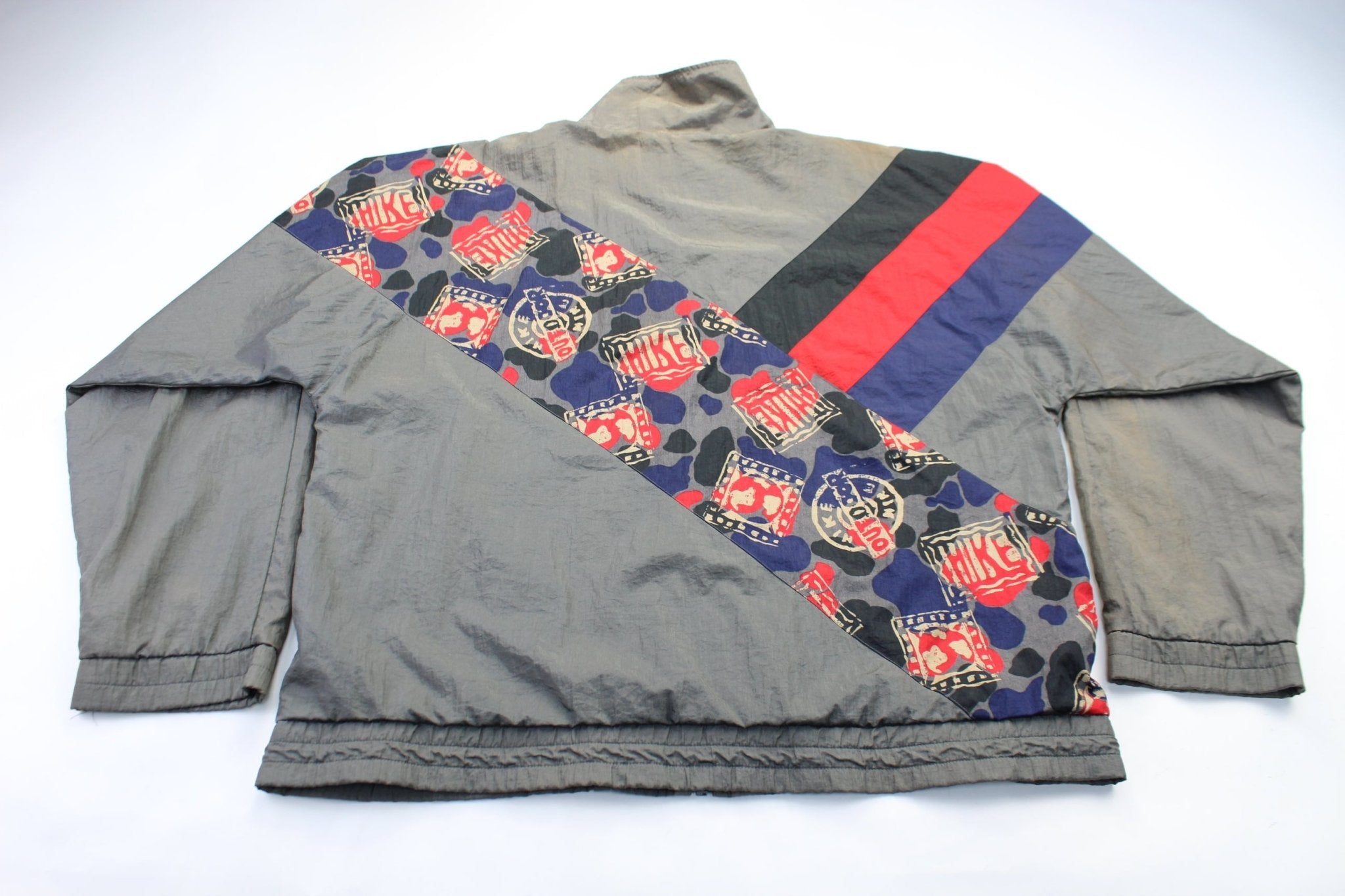Olympics Colorful Windbreaker Zip Up Jacket - ThriftedThreads.com