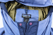Patagonia Logo Patch Blue Pullover Jacket - ThriftedThreads.com