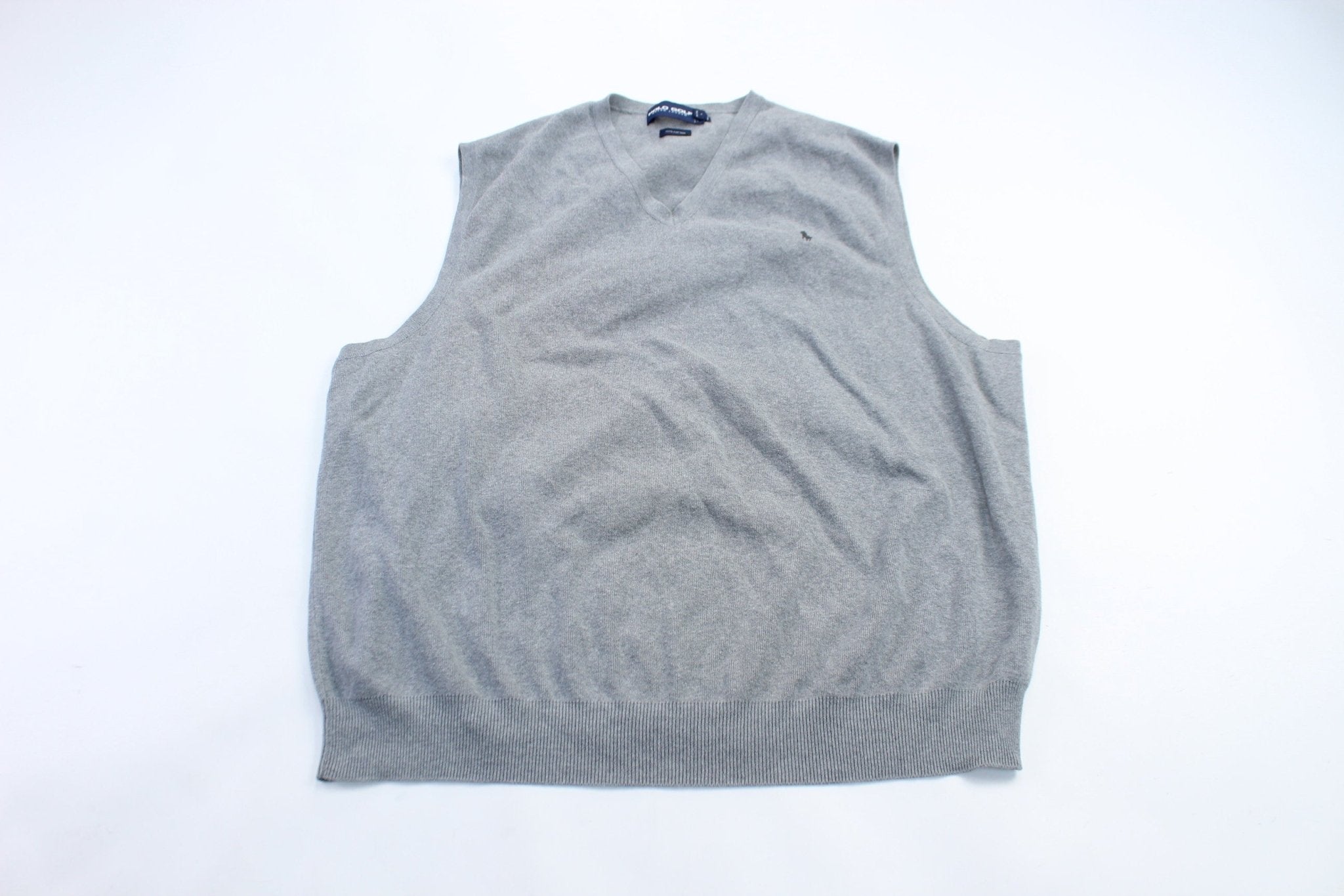 Polo by Ralph Lauren Embroidered Grey Golf Vest - ThriftedThreads.com