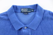 Polo by Ralph Lauren Embroidered Logo Blue Button Up Polo - ThriftedThreads.com