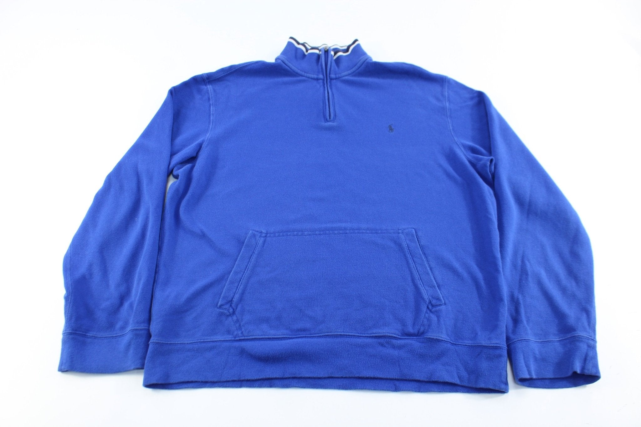 Polo by Ralph Lauren Embroidered Logo Blue Sweater - ThriftedThreads.com