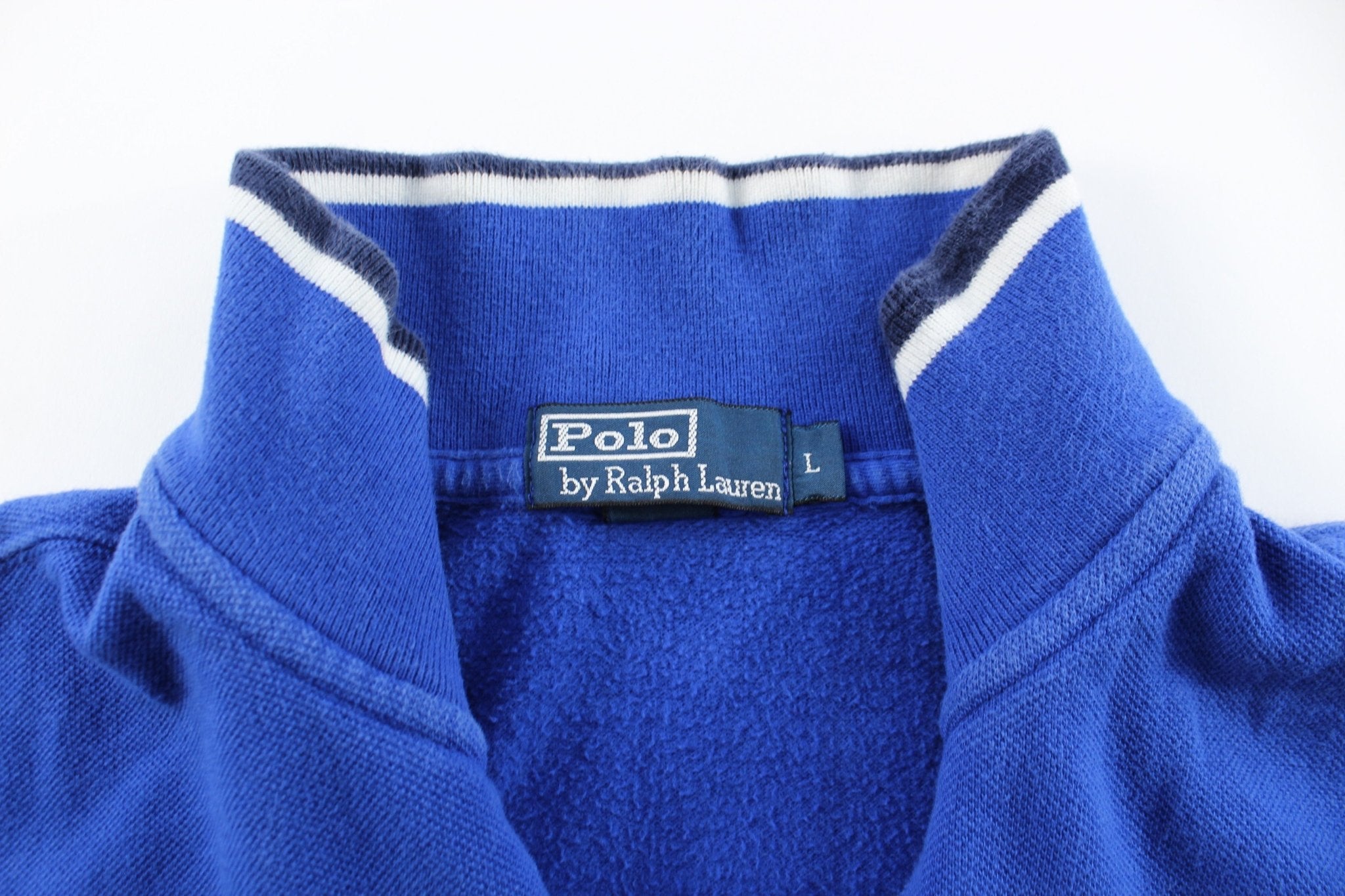 Polo by Ralph Lauren Embroidered Logo Blue Sweater - ThriftedThreads.com