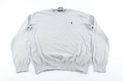 Polo by Ralph Lauren Embroidered Logo Grey Sweatshirt - ThriftedThreads.com