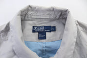 Polo by Ralph Lauren Embroidered Logo Light Grey Zip Up Jacket - ThriftedThreads.com