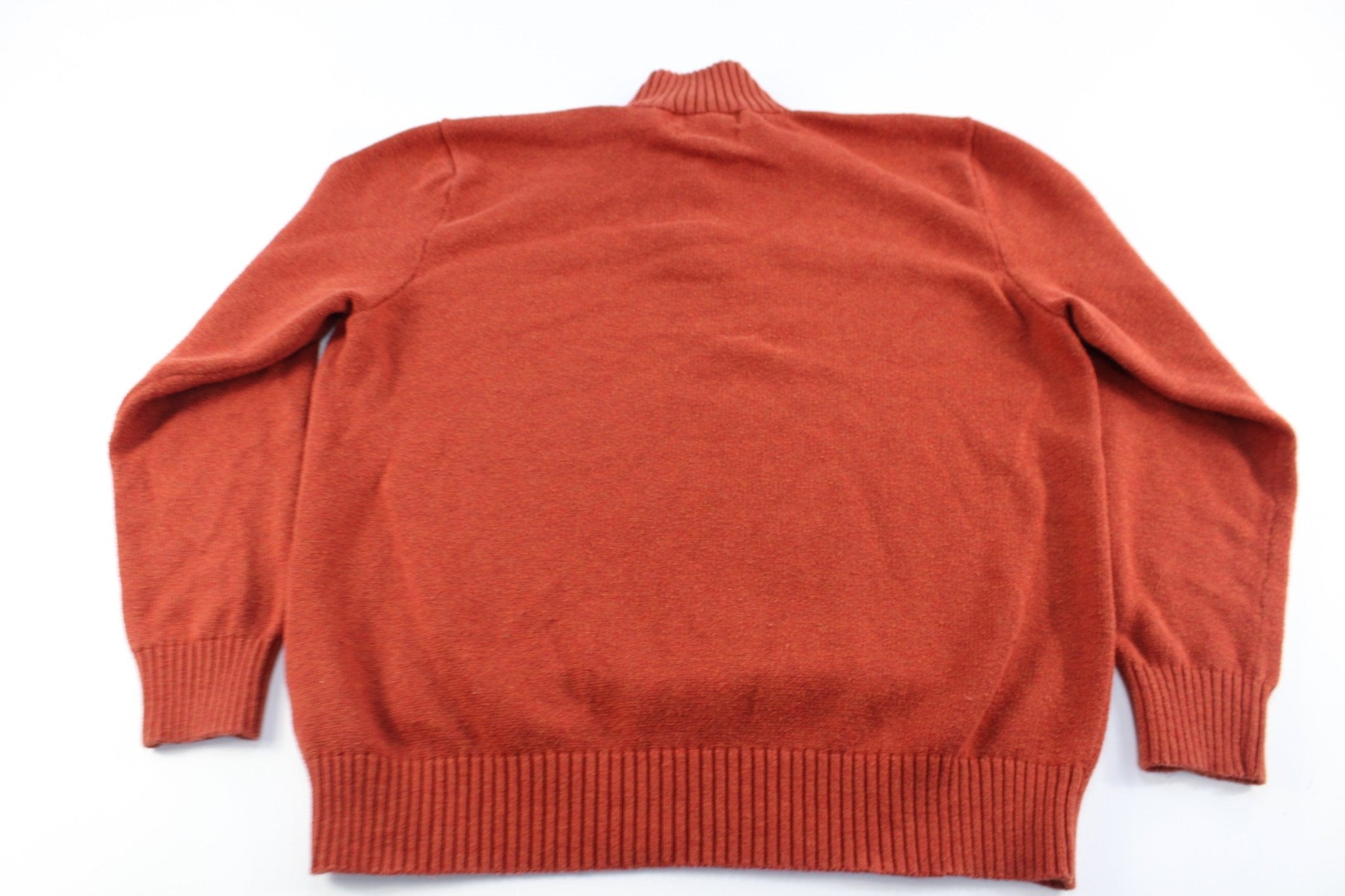 Polo by Ralph Lauren Embroidered Logo Orange Sweater - ThriftedThreads.com