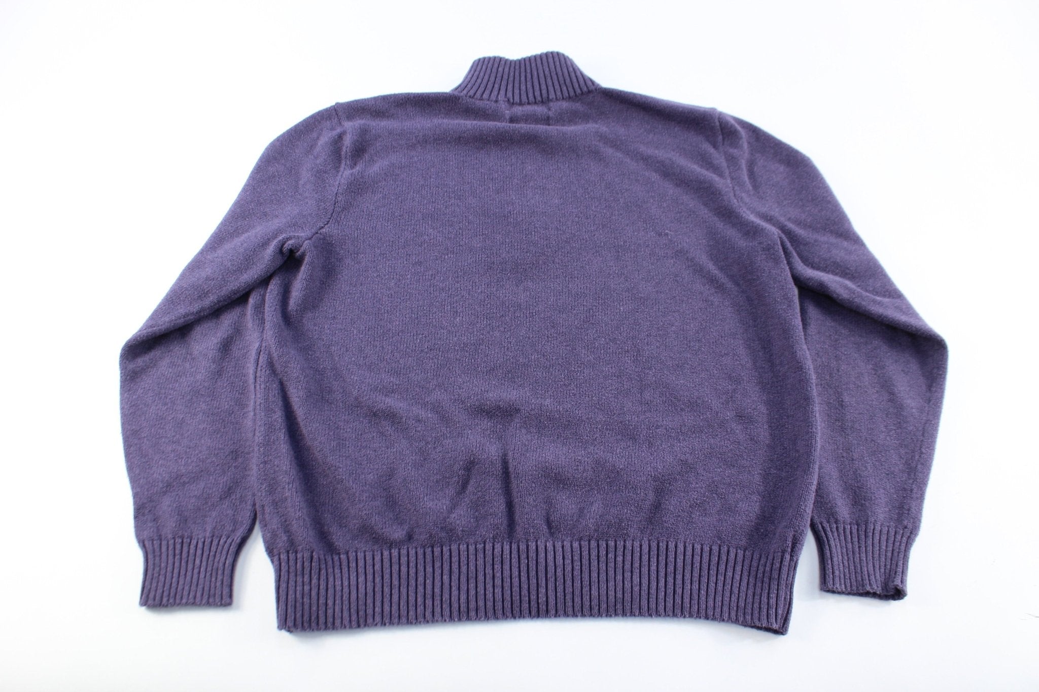 Polo by Ralph Lauren Embroidered Logo Purple Sweater - ThriftedThreads.com