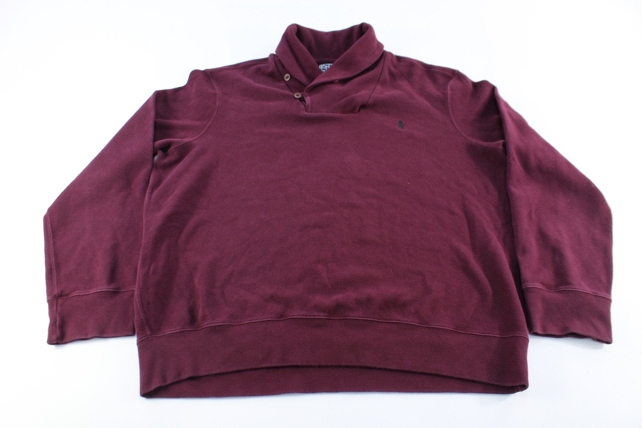 Polo by Ralph Lauren Embroidered Logo Purple Sweater - ThriftedThreads.com