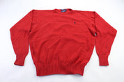 Polo by Ralph Lauren Embroidered Logo Red Sweater - ThriftedThreads.com