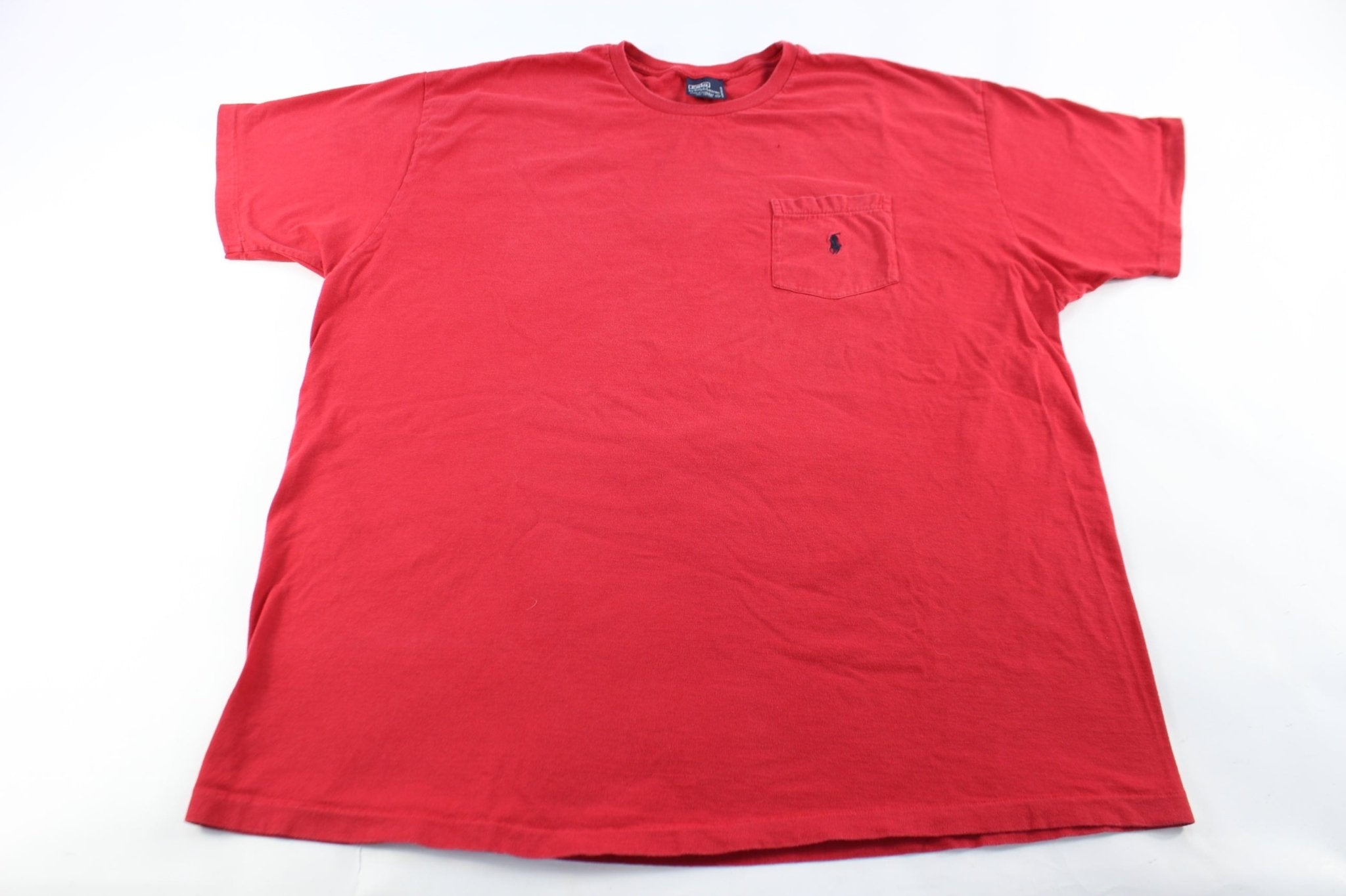 Polo by Ralph Lauren Embroidered Logo Red T-Shirt - ThriftedThreads.com