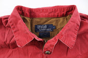 Polo by Ralph Lauren Embroidered Logo Red Zip Up Jacket - ThriftedThreads.com
