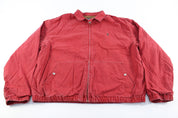 Polo by Ralph Lauren Embroidered Logo Red Zip Up Jacket - ThriftedThreads.com