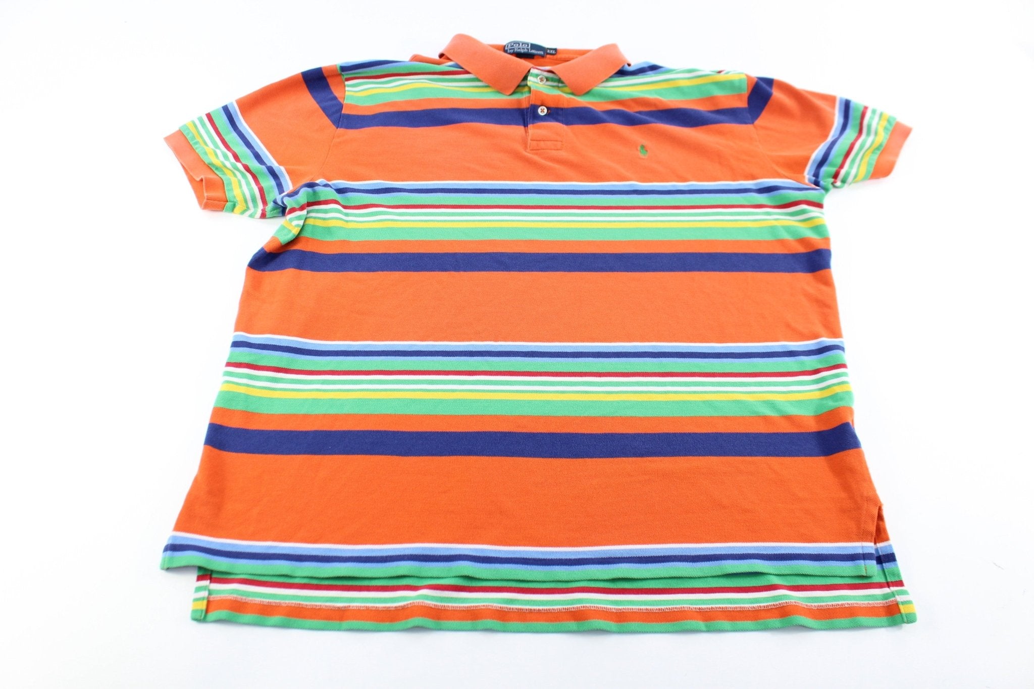Polo by Ralph Lauren Embroidered Logo Striped Button Up - ThriftedThreads.com