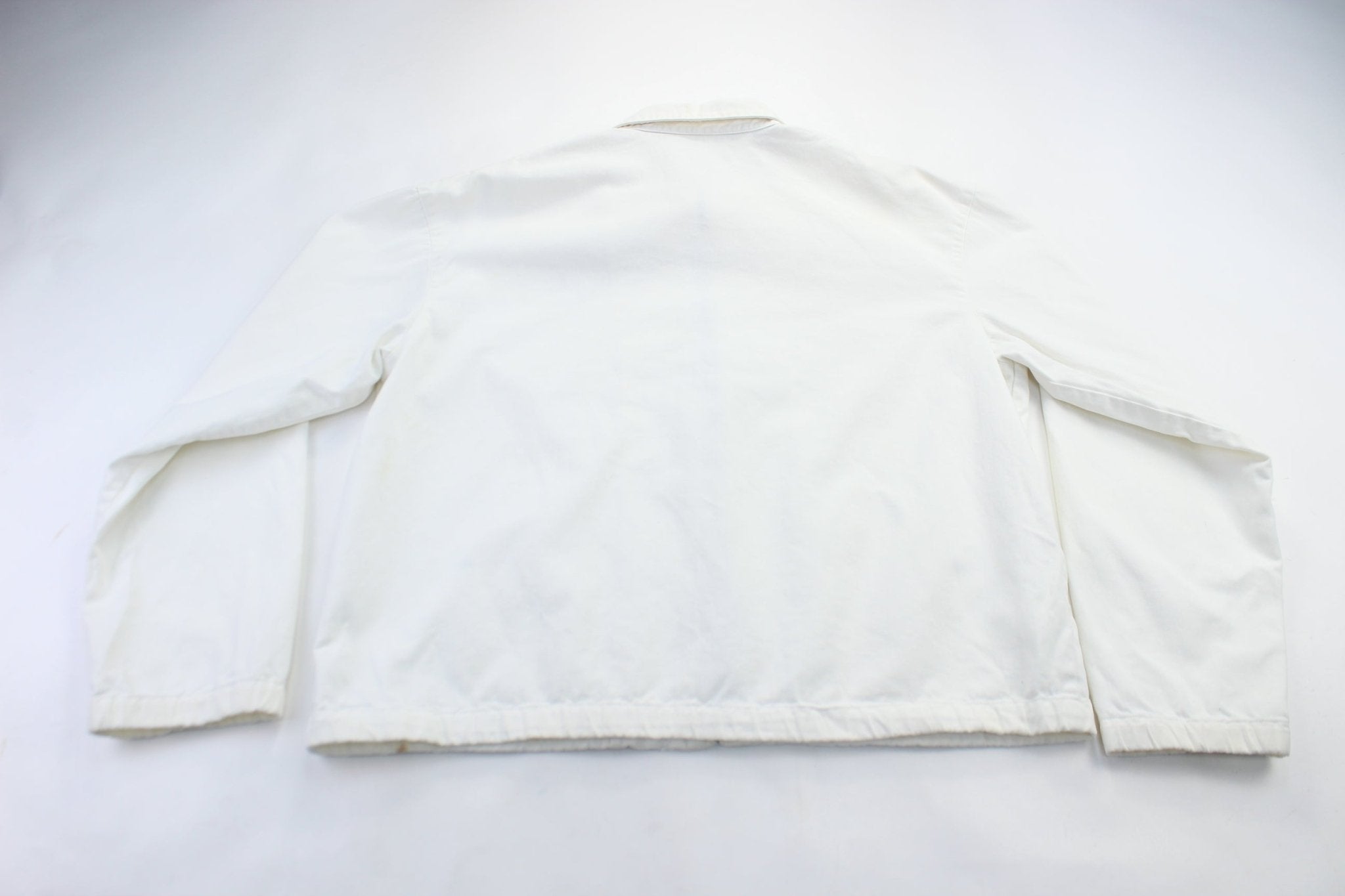 Polo by Ralph Lauren Embroidered Logo White Zip Up Jacket - ThriftedThreads.com