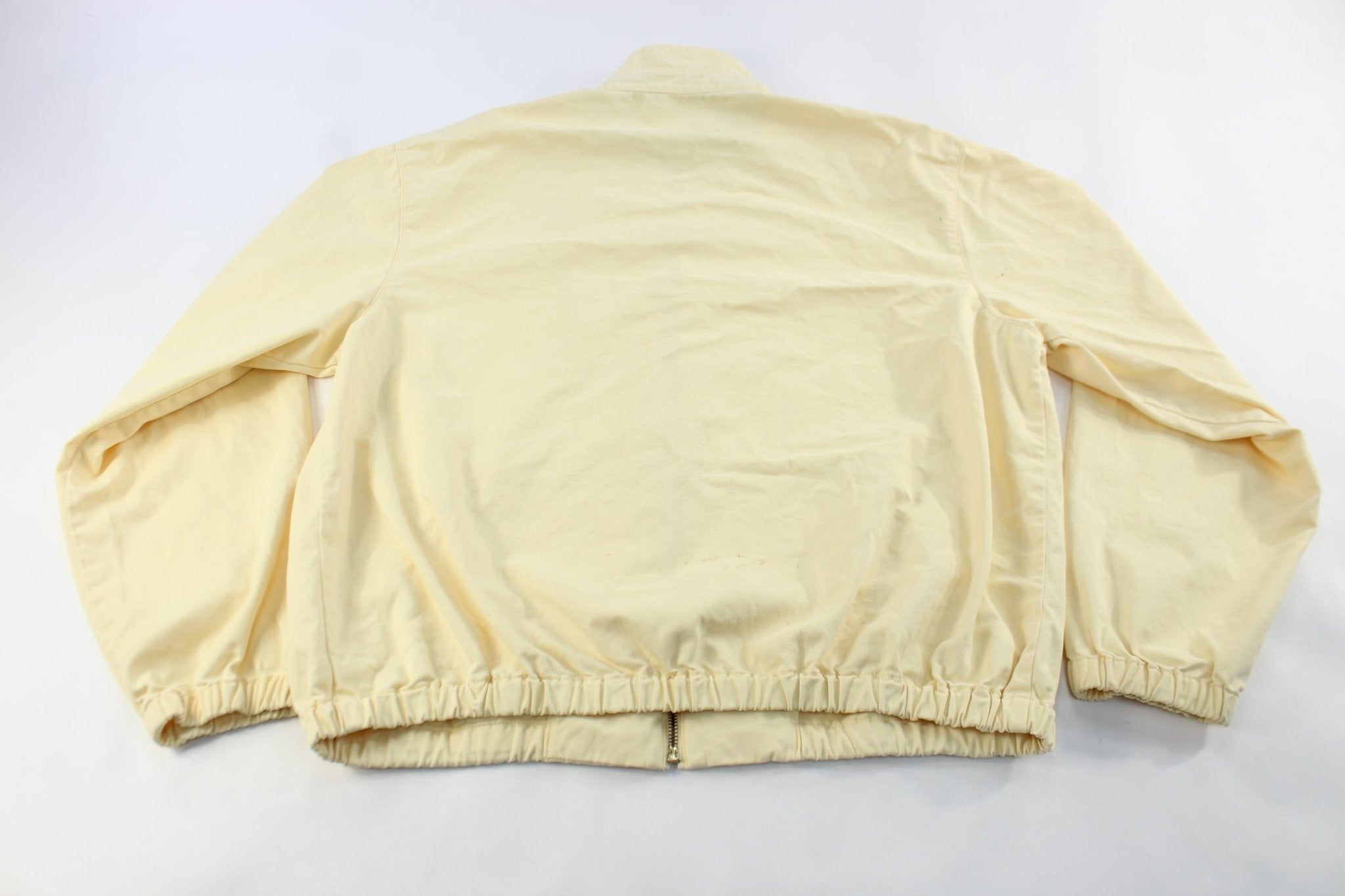Polo by Ralph Lauren Embroidered Logo Yellow Zip Up Jacket - ThriftedThreads.com