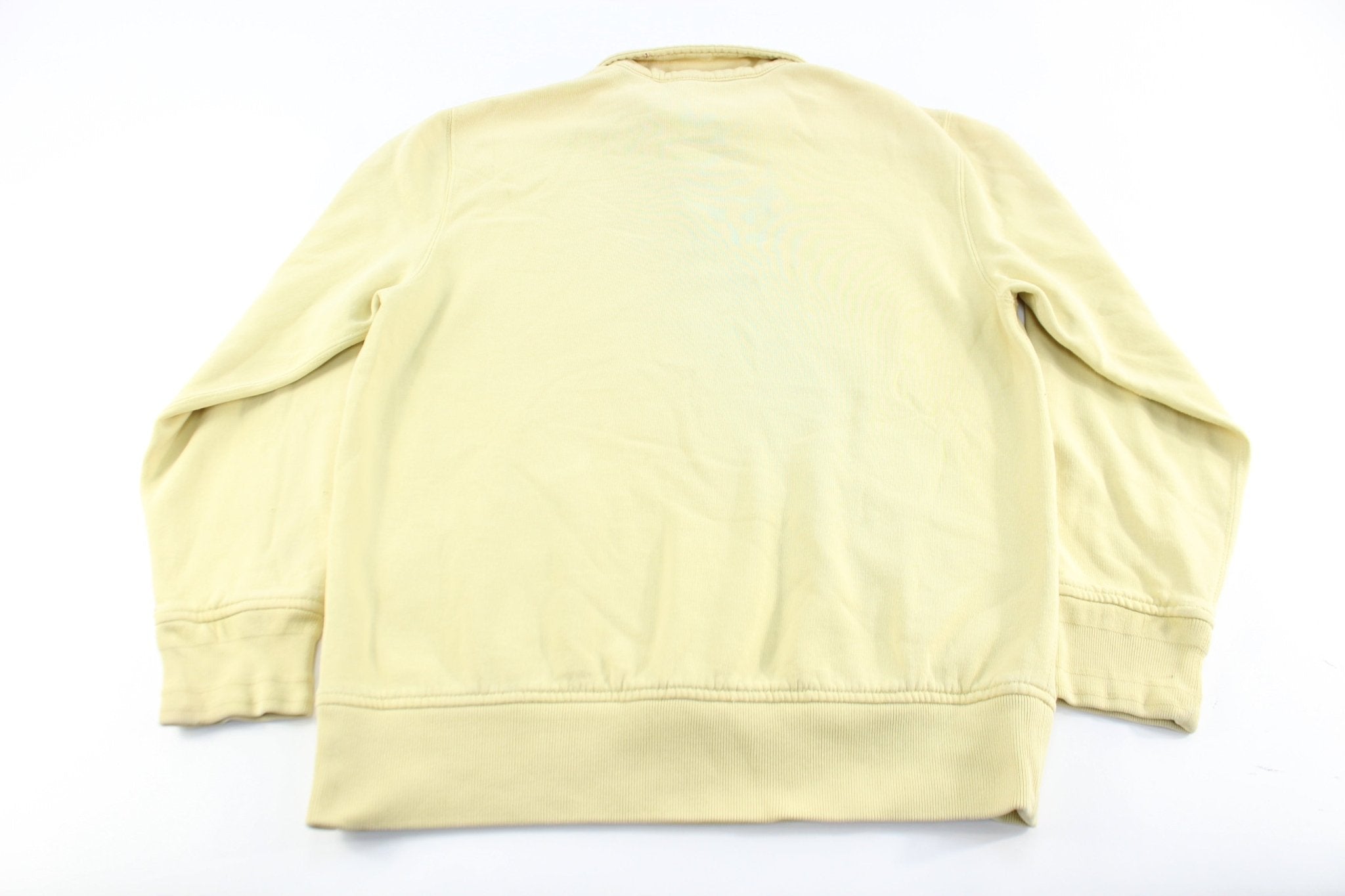 Polo by Ralph Lauren Light Yellow Zip Up Sweater - ThriftedThreads.com