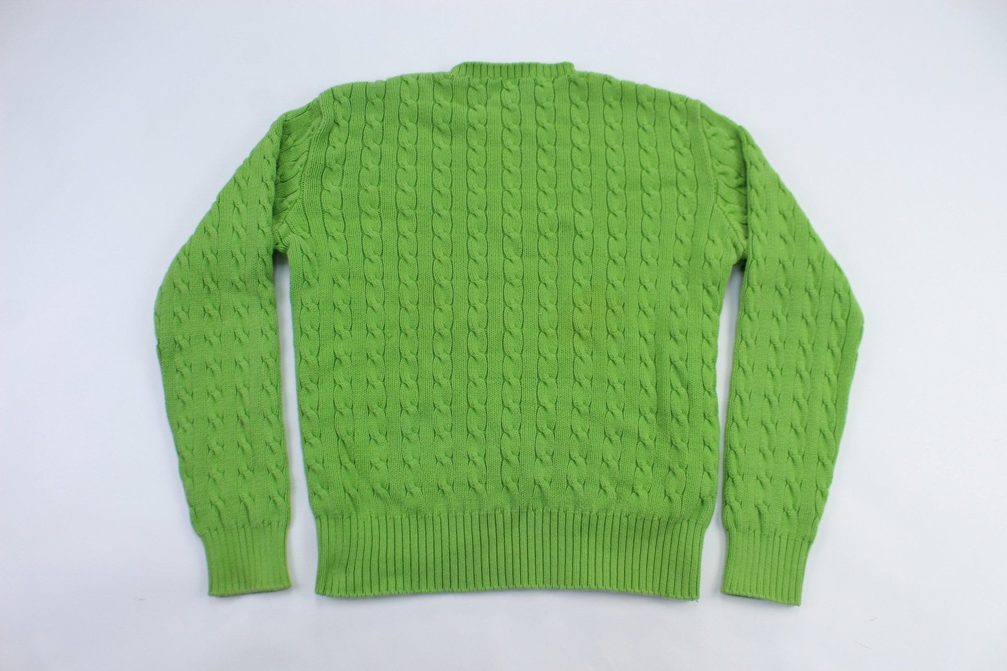 Polo by Ralph Lauren Lime Green Knit Sweater - ThriftedThreads.com