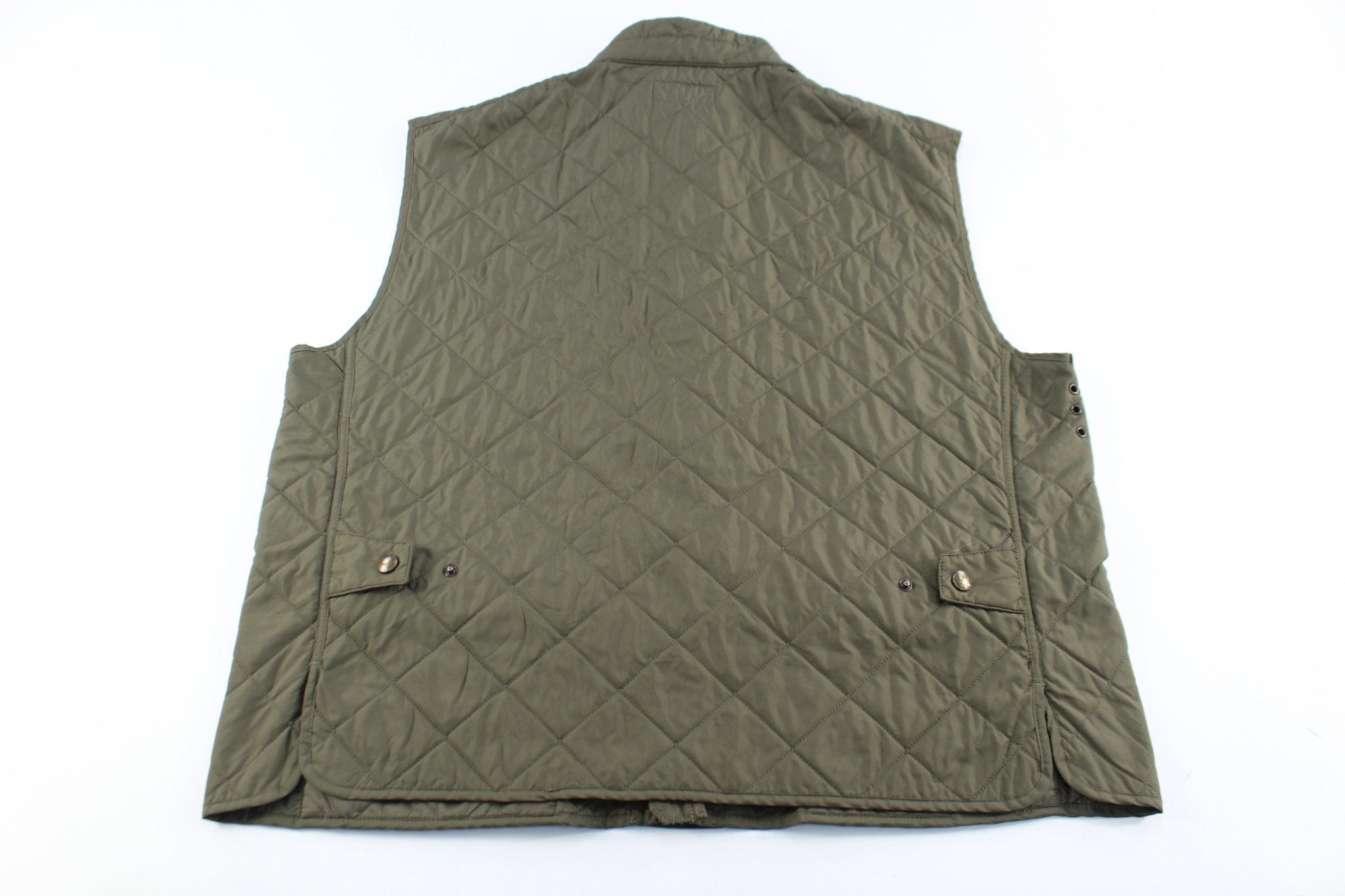 Polo by Ralph Lauren Olive Green Quilted Vest - ThriftedThreads.com