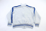 Puma Embroidered Logo Grey & Blue Zip Up Jacket - ThriftedThreads.com