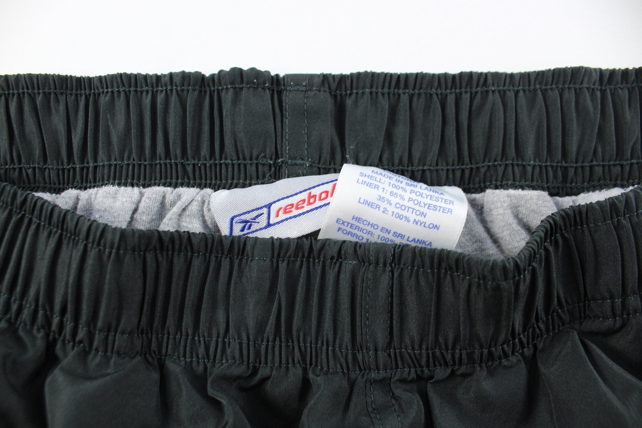 Reebok Embroidered Logo Black Pants - ThriftedThreads.com