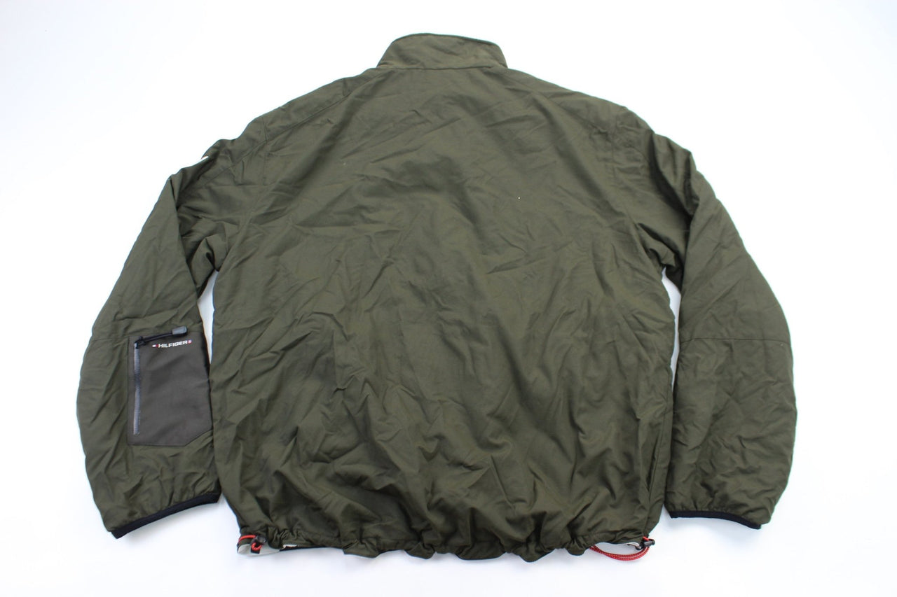 Reversible Tommy Hilfiger Fleece Olive Green & White Jacket ...