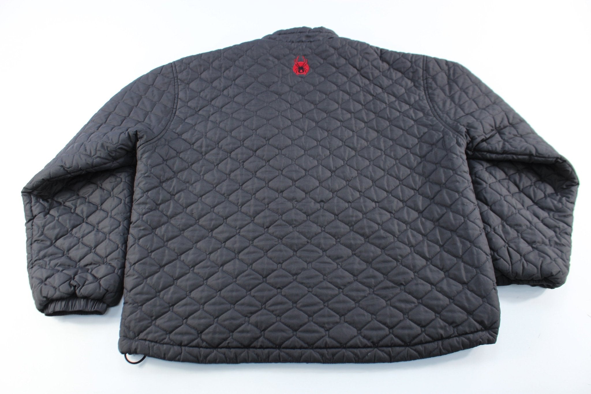 Spyder Black Quilted Zip Up Jacket - ThriftedThreads.com