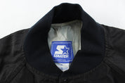 Starter Embroidered Logo Emmitt Zone Black & Blue Jacket - ThriftedThreads.com