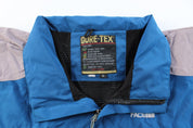 The North Face Embroidered Logo Blue & Grey Goretex Jacket - ThriftedThreads.com