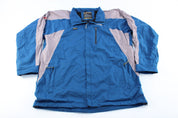 The North Face Embroidered Logo Blue & Grey Goretex Jacket - ThriftedThreads.com