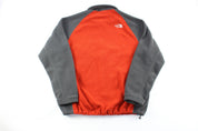 The North Face Embroidered Logo Burnt Orange & Grey Zip Up Jacket - ThriftedThreads.com