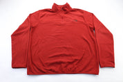 The North Face Embroidered Logo Burnt Orange Pullover Fleece - ThriftedThreads.com