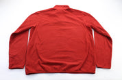 The North Face Embroidered Logo Burnt Orange Pullover Fleece - ThriftedThreads.com