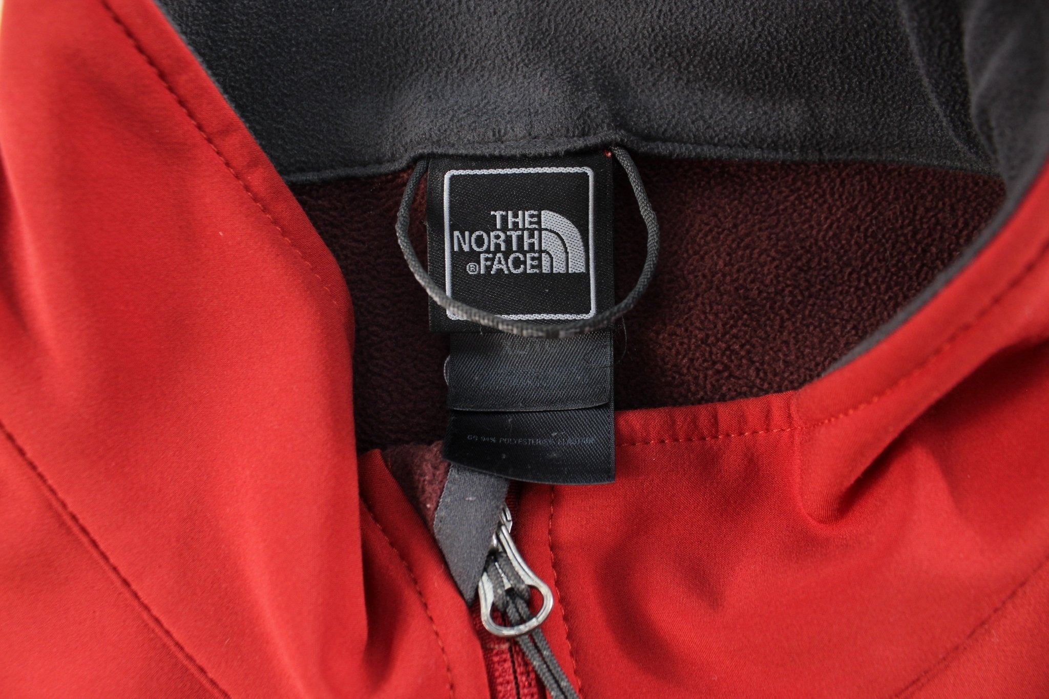 The North Face Embroidered Logo Burnt Orange Zip Up Jacket - ThriftedThreads.com