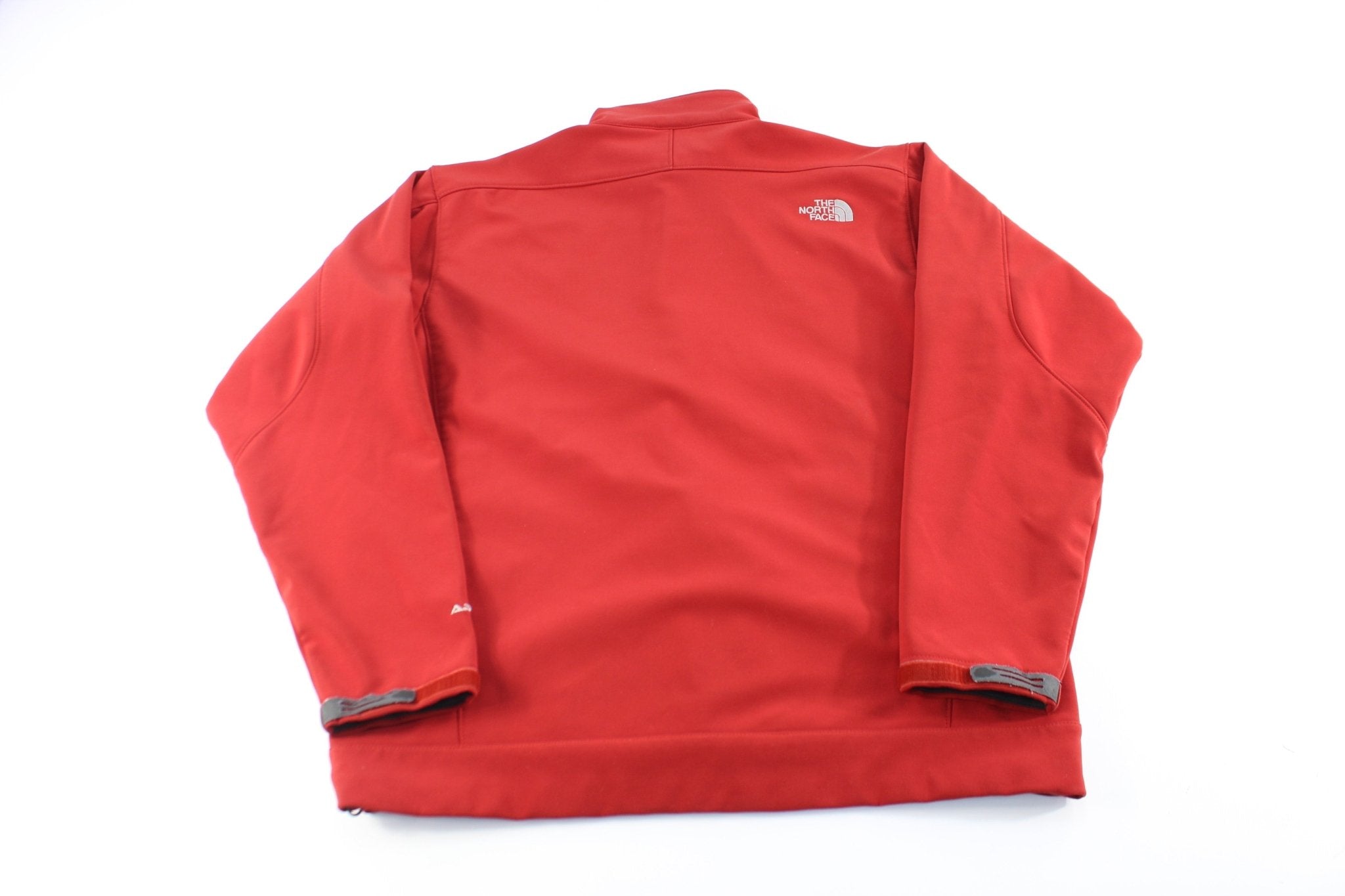 The North Face Embroidered Logo Burnt Orange Zip Up Jacket - ThriftedThreads.com