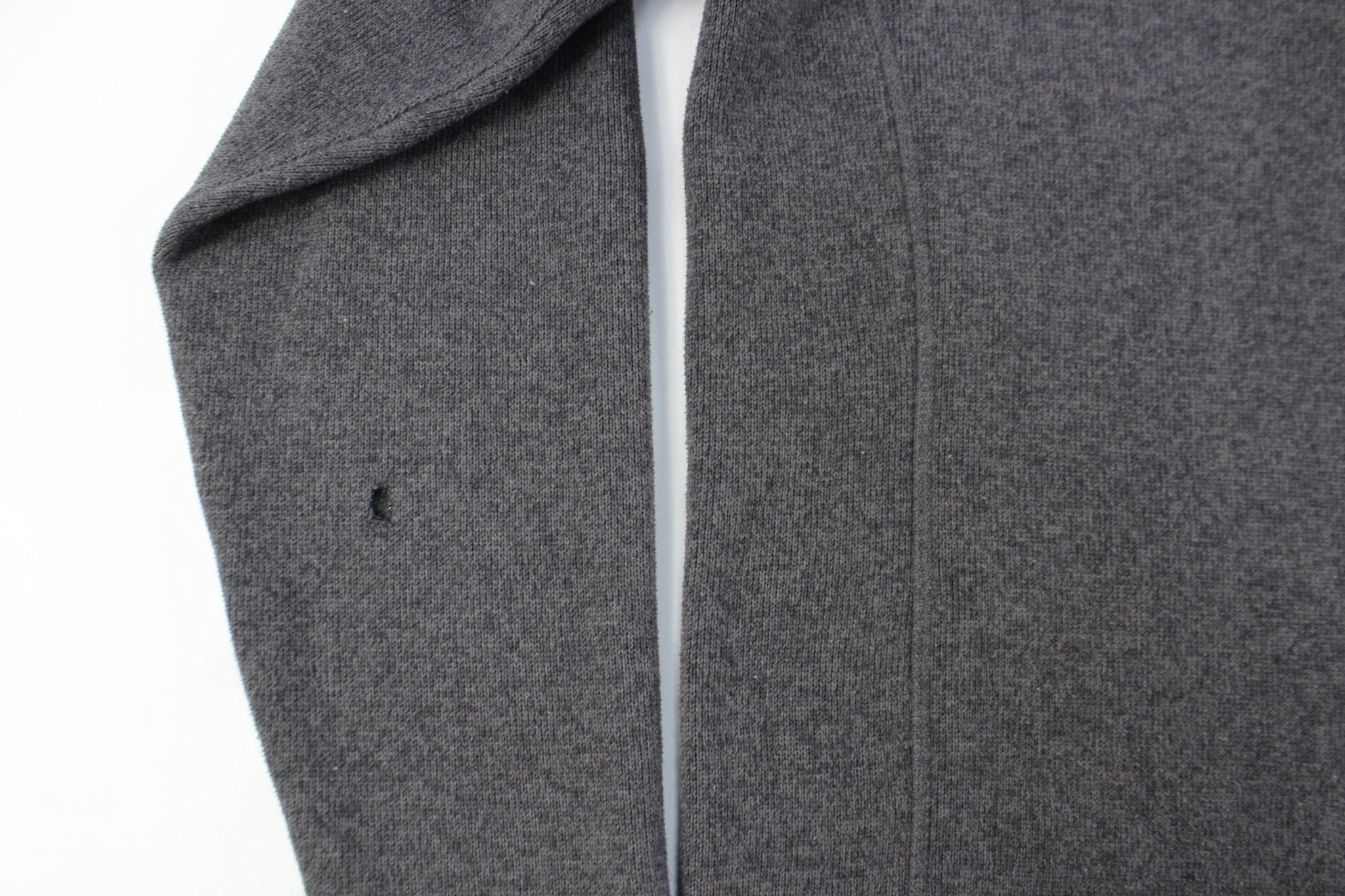 The North Face Embroidered Logo Grey Zip Up Jacket - ThriftedThreads.com
