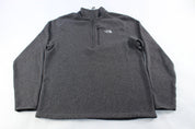 The North Face Embroidered Logo Grey Zip Up Jacket - ThriftedThreads.com