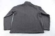 The North Face Embroidered Logo Grey Zip Up Jacket - ThriftedThreads.com