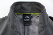 The North Face Embroidered Logo Olive Green & Grey Zip Up Jacket - ThriftedThreads.com