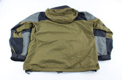 The North Face Embroidered Logo Olive Green & Grey Zip Up Jacket - ThriftedThreads.com