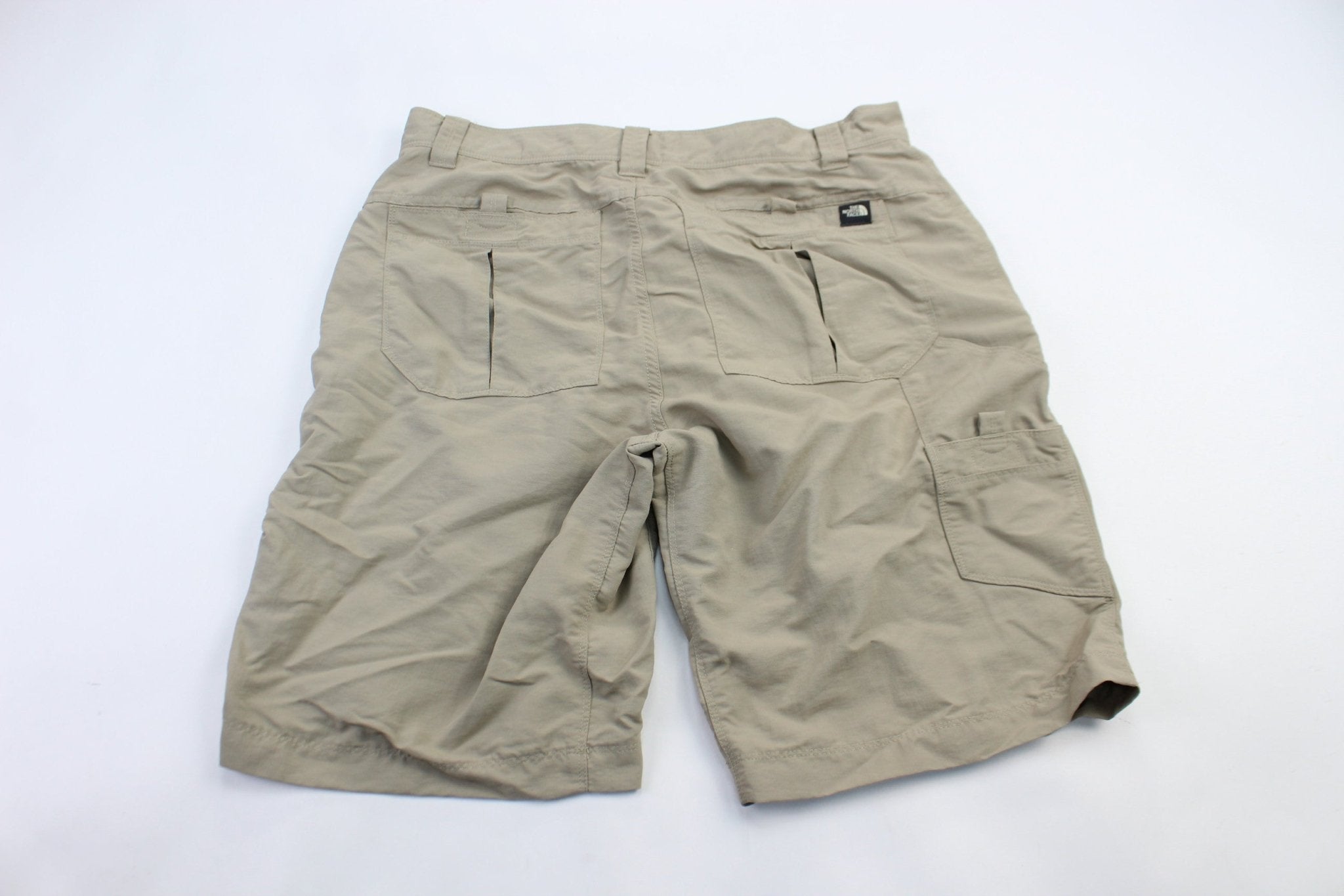 The North Face Embroidered Logo Tan Shorts - ThriftedThreads.com