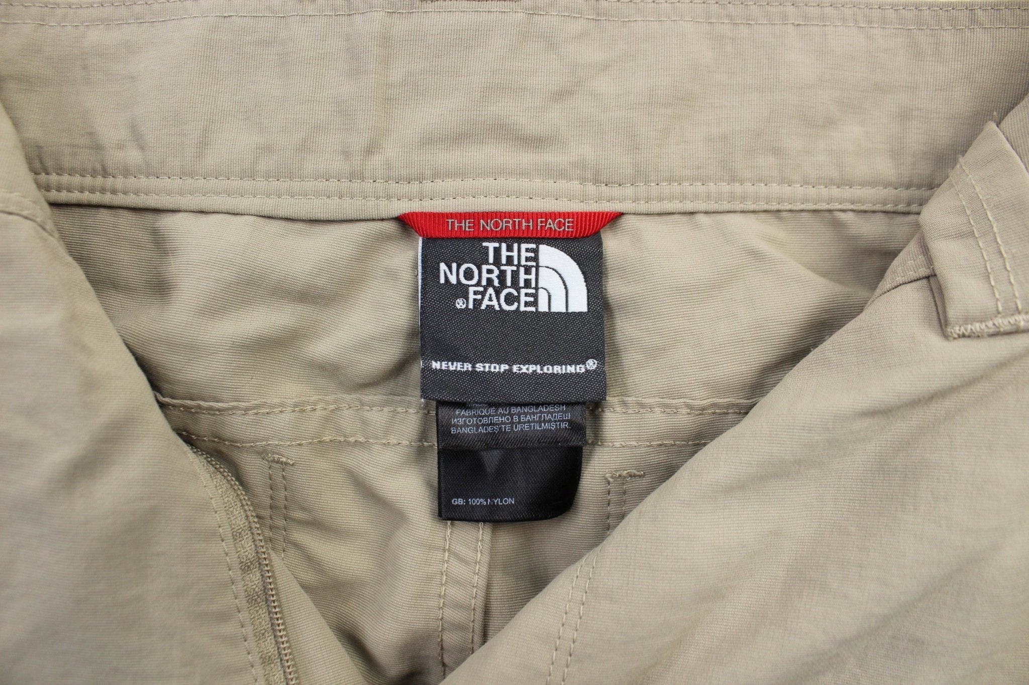 The North Face Embroidered Logo Tan Shorts - ThriftedThreads.com